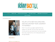 Tablet Screenshot of mommybacktalk.com